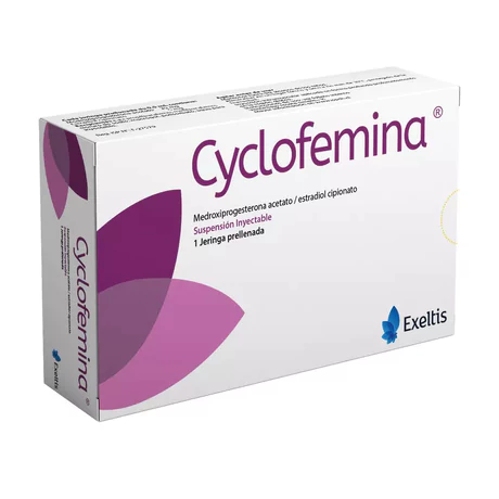 CYCLOFEMINA ESTRADIOL / MEDROXIPROGESTERONA INYECTABLE 1 JERINGA PRELLENADA