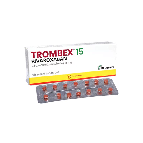 TROMBEX (B) RIVAROXABÁN 15MG 28 COMPRIMIDOS RECUBIERTOS