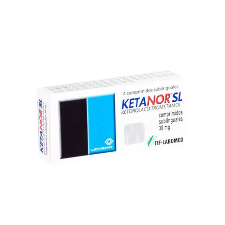 KETANOR SL KETOROLACO 30MG 4 COMPRIMIDOS SUBLINGUALES