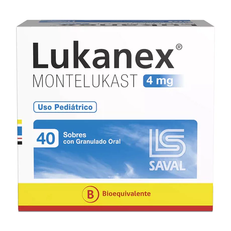 LUKANEX (B) PEDIÁTRICO MONTELUKAST 4MG 40 SOBRES