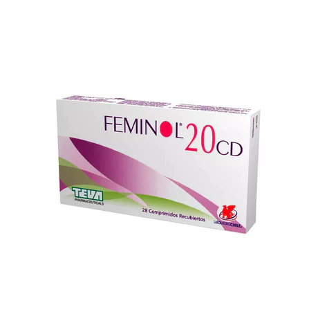 FEMINOL 20 CD ETINILESTRADIOL / GESTODEN 28 COMPRIMIDOS RECUBIERTOS