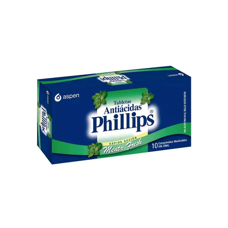 PHILLIPS MENTA 10 COMPRIMIDOS MASTICABLES