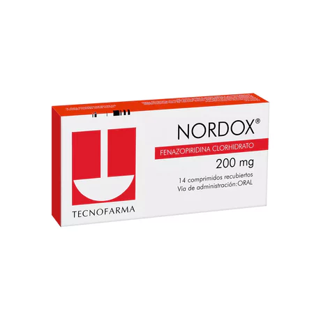NORDOX FENAZOPIRIDINA 200MG 14 COMPRIMIDOS RECUBIERTOS