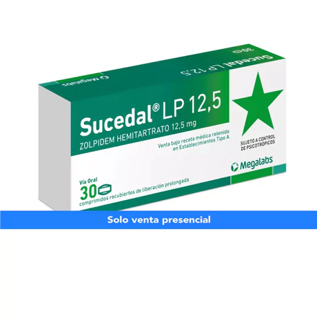 SUCEDAL LP ZOLPIDEM HEMITARTRATO 12.5MG 30 COMPRIMIDOS PROLONGADOS