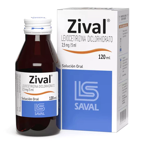 ZIVAL (B) LEVOCETIRIZINA 2.5MG/5ML JARABE 120ML