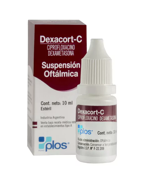 DEXACORT-C CIPROFLOXACINO / DEXAMETASONA SOLUCIÓN OFTÁLMICA 10ML