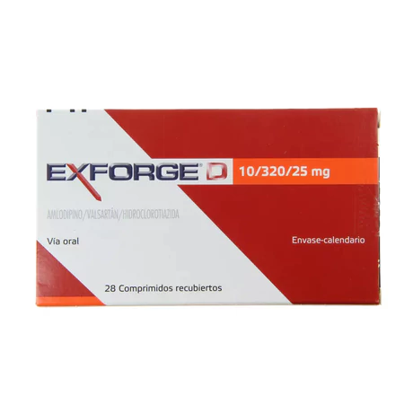 EXFORGE D AMLODIPINO / VALSARTAN / HIDROCLOROTIAZIDA 28 COMPRIMIDOS RECUBIERTOS