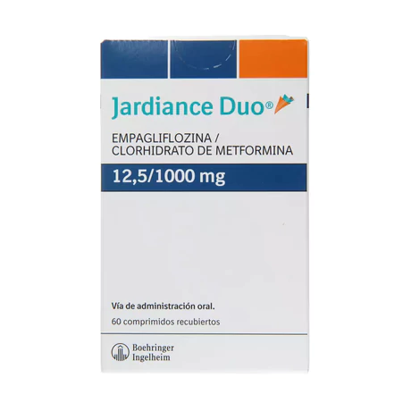 JARDIANCE DUO 12.5/1000 EMPAGLIFLOZINA / METFORMINA 60 COMPRIMIDOS RECUBIERTOS