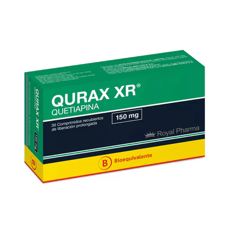 QURAX XR (B) QUETIAPINA 150MG 30 COMPRIMIDOS PROLONGADOS