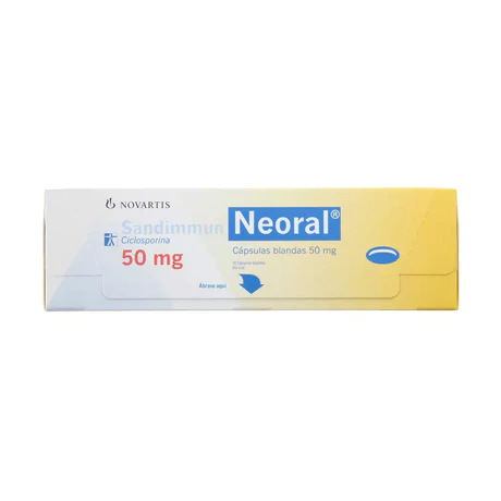 SANDIMMUN NEORAL (R) CICLOSPORINA 50MG 50 CÁPSULAS BLANDAS
