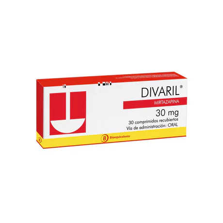 DIVARIL (B) MIRTAZAPINA 30MG 30 COMPRIMIDOS RECUBIERTOS