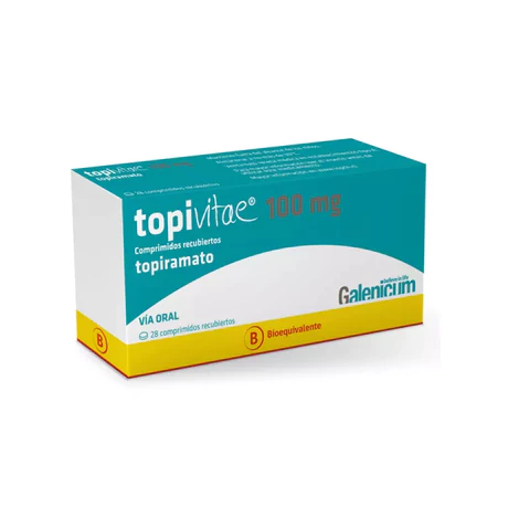 TOPIVITAE (B) TOPIRAMATO 100MG 28 COMPRIMIDOS RECUBIERTOS