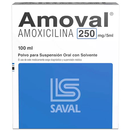 AMOVAL AMOXICILINA 250MG/5ML SUSPENSIÓN ORAL 100ML