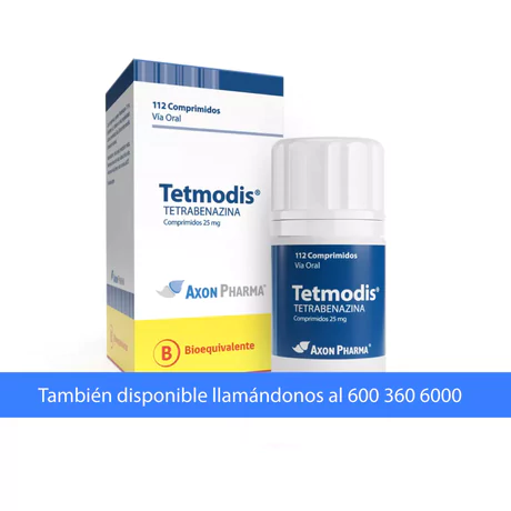 TETMODIS TETRABENAZINA 25MG 112 COMPRIMIDOS
