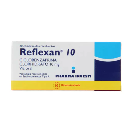 REFLEXAN (B) CICLOBENZAPRINA 10MG 20 COMPRIMIDOS RECUBIERTOS