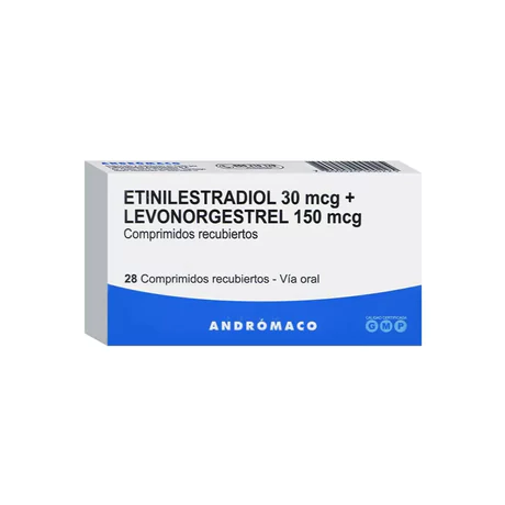 ETINILESTRADIOL 30MCG + LEVONORGESTREL 150MCG 28 COMPRIMIDOS RECUBIERTOS
