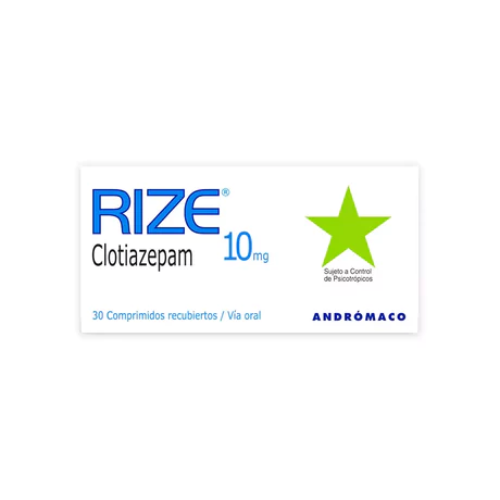 RIZE (R) CLOTIAZEPAM 10MG 30 COMPRIMIDOS RECUBIERTOS