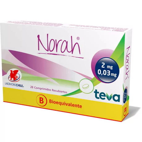 NORAH (B) DIENOGEST / ETINILESTRADIOL 28 COMPRIMIDOS RECUBIERTOS