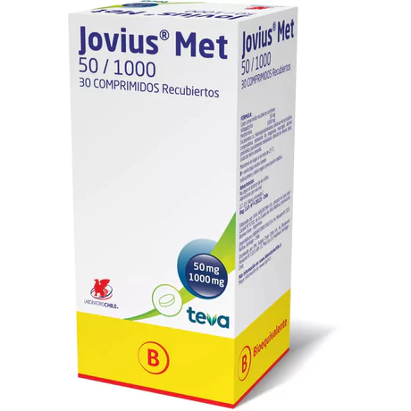 JOVIUS MET (B) 1000/50 METFORMINA / VILDAGLIPTINA 30 COMPRIMIDOS RECUBIERTOS