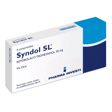 SYNDOL SL KETOROLACO 30MG 4 COMPRIMIDOS