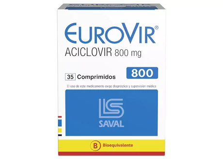 EUROVIR ACICLOVIR 800MG 35 COMPRIMIDOS