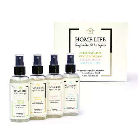 HOME LIFE AROMATERAPIA FORMATO BOX 4 AROMAS DE 100ML C/U