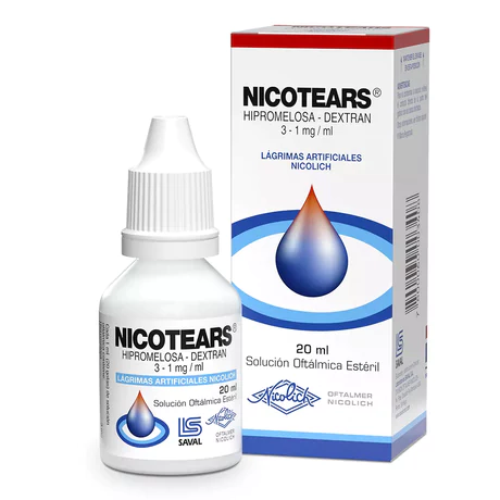 NICOTEARS HIPROMELOSA / DEXTRAN 20ML