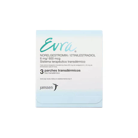 EVRA NORELGESTROMIN / ETINILESTRADIOL 3 PARCHES TRANSDÉRMICOS