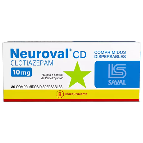 NEUROVAL CD CLOTIAZEPAM 10MG 30 COMPRIMIDOS DISPERSABLES