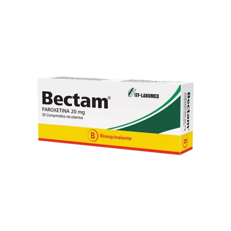 BECTAM (B) PAROXETINA 20MG 30 COMPRIMIDOS RECUBIERTOS