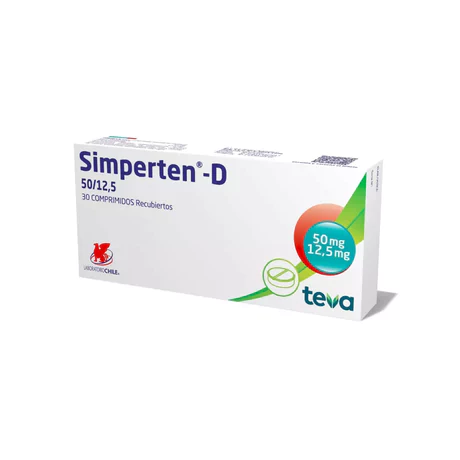 SIMPERTEN-D 50/12.5 HIDROCLOROTIAZIDA / LOSARTAN 30 COMPRIMIDOS RECUBIERTOS