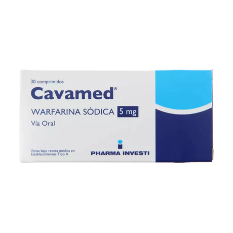 CAVAMED WARFARINA 5MG 30 COMPRIMIDOS