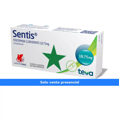 SENTIS (B) FENTERMINA 18.75MG 30 CÁPSULAS