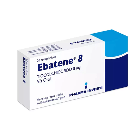 EBATENE TIOCOLCHICÓSIDO 8MG 20 COMPRIMIDOS