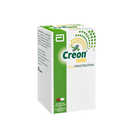 CREON 10000 PANCREATINA 150MG 20 CÁPSULAS PROLONGADAS