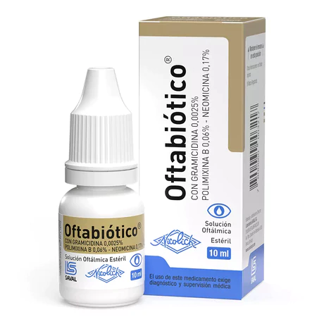 OFTABIÓTICO GRAMICIDINA / NEOMICINA / POLIMIXINA B SOLUCIÓN OFTÁLMICA 10ML