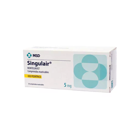 SINGULAIR PEDIÁTRICO (R) MONTELUKAST 5MG 30 COMPRIMIDOS MASTICABLES