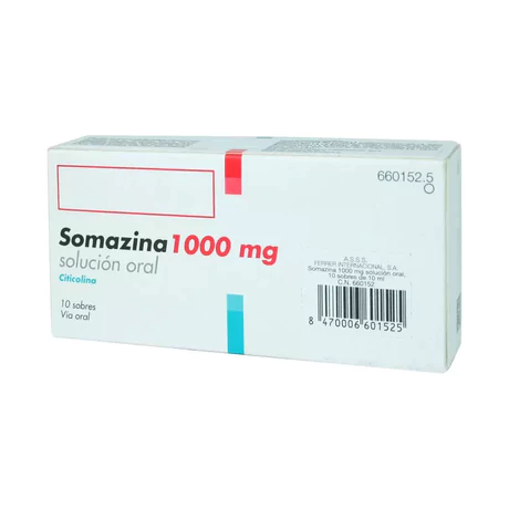 SOMAZINA CITICOLINA 1000MG SOLUCIÓN ORAL 10 SOBRES