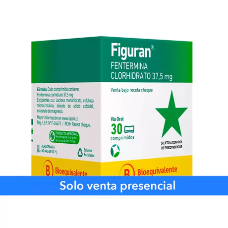 FIGURAN (B) FENTERMINA 37.5MG 30 COMPRIMIDOS RECUBIERTOS