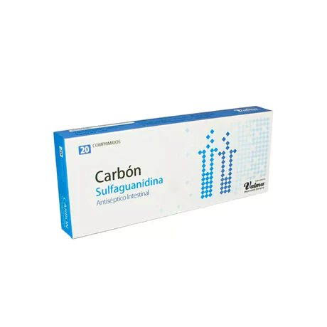 CARBÓN SULFAGUANIDINA 20 COMPRIMIDOS