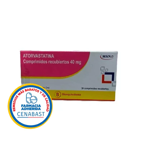 ATORVASTATINA (B) 40MG 30 COMPRIMIDOS RECUBIERTOS - CENABAST