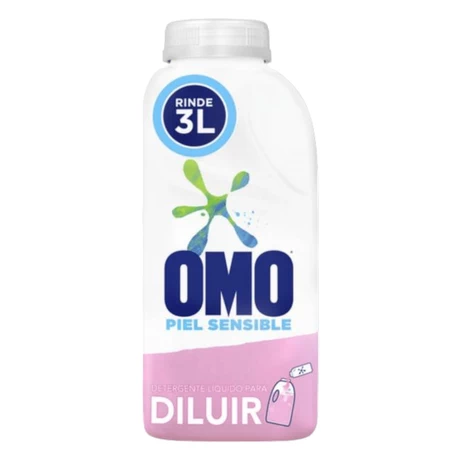 Detergente Líquido Omo Piel Sensible Para Diluir 500 ml Rinde 3 lts