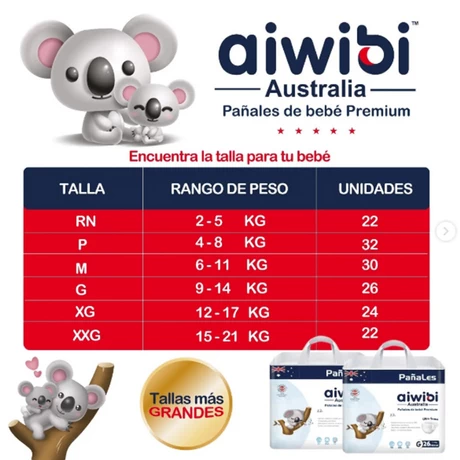PAÑAL AIWIBI PREMIUM TALLA M 30 UN - vista alternativa