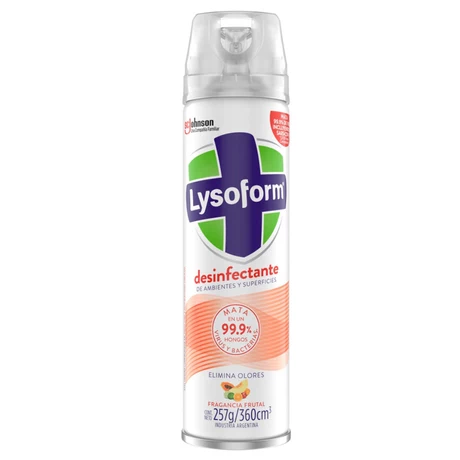 Desinfectante Aerosol Lysoform Aroma Frutal 360 cc
