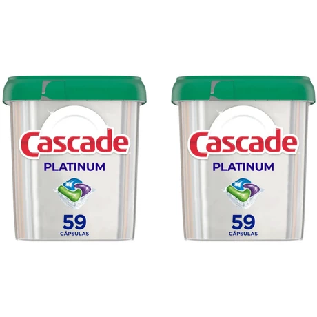 Detergente Lavavajillas Cascade Platinum 59 UN x 2 UN
