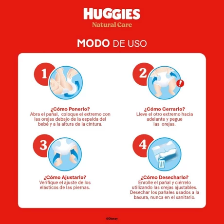 Pañal Huggies Natural Care XXG 96 UN x 2 - vista alternativa
