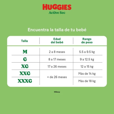 Pañal Huggies Active Sec XXXG 48 Un - vista alternativa