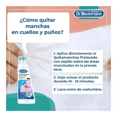 Quitamanchas con Cepillo Prelavado Intenso Dr. Beckmann 250 ml - vista alternativa