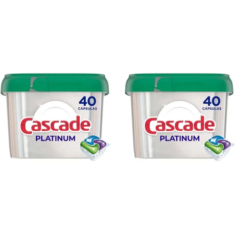 Detergente Lavavajillas Cascade Platinum 40 UN X 2 UN