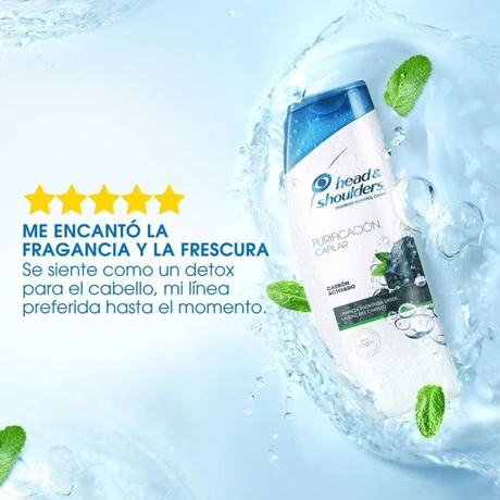 Shampoo Head and Shoulders Purificación Capilar Carbón Activado 375 ml - vista alternativa